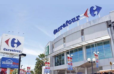 家樂(lè)福一次性餐具陳列